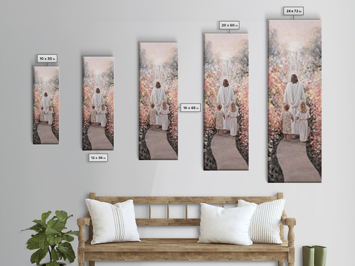 Children Of Light – Framed Canvas Print – Christian Wall Art – Christian Art Canvas – Jesus Painting – Skinny Art – Christian Christmas Art