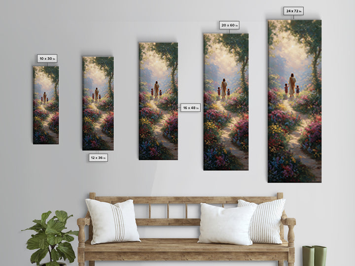 Heavenward Path – Framed Canvas Print – Christian Wall Art – Jesus Painting – Christian Art Canvas – Tall Narrow Wall Art – Christian Chris