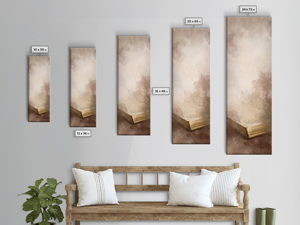 Pages Of Mercy – Framed Canvas Print – Christian Art Canvas – Christian Wall Art – Skinny Art – Christian Art – Christian Christmas – Chris