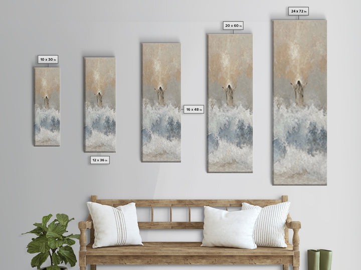 Radiant Messiah – Framed Canvas Print – Narrow Art – Christian Art – Jesus Painting – Christian Canvas – Christmas Wall Art