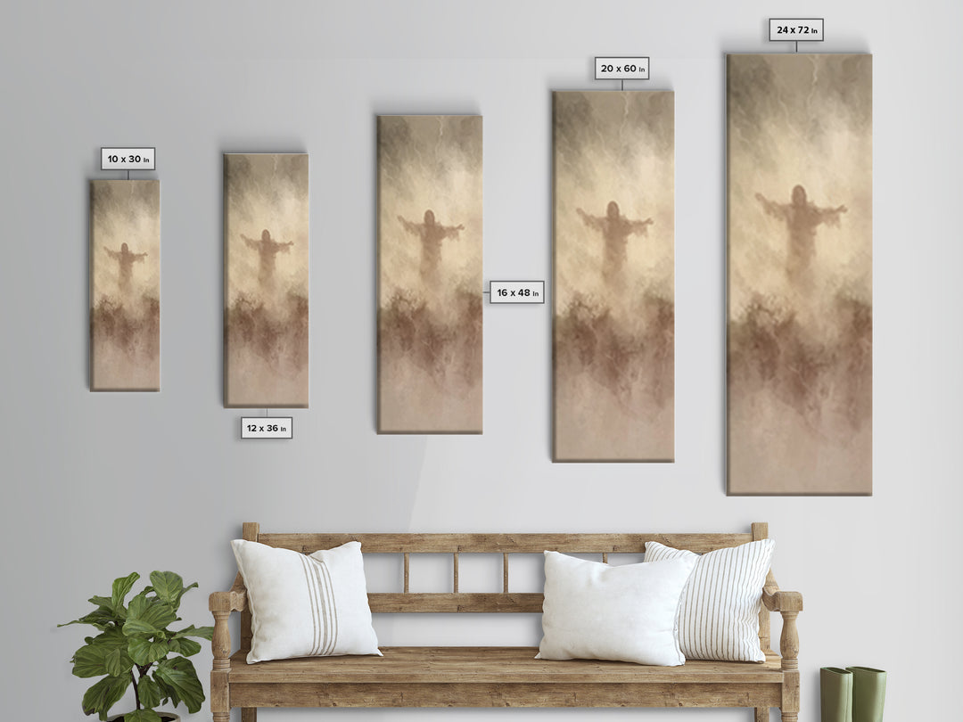 Desert Calm – Framed Canvas Print – Narrow Art – Christian Painting – Jesus Painting – Christian Canvas – Christmas Art