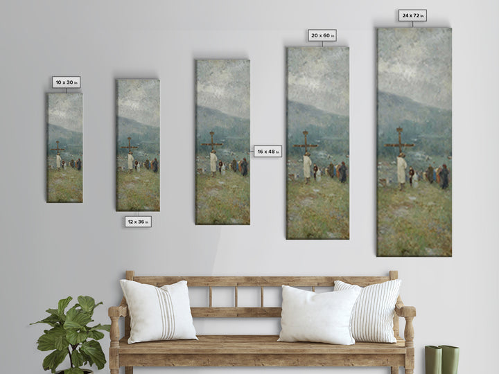 Pilgrim Of Grace | Framed Canvas Print | Christian Wall Art | Jesus Painting Canvas | Skinny Art | Christian Christmas Art | Christian Deco