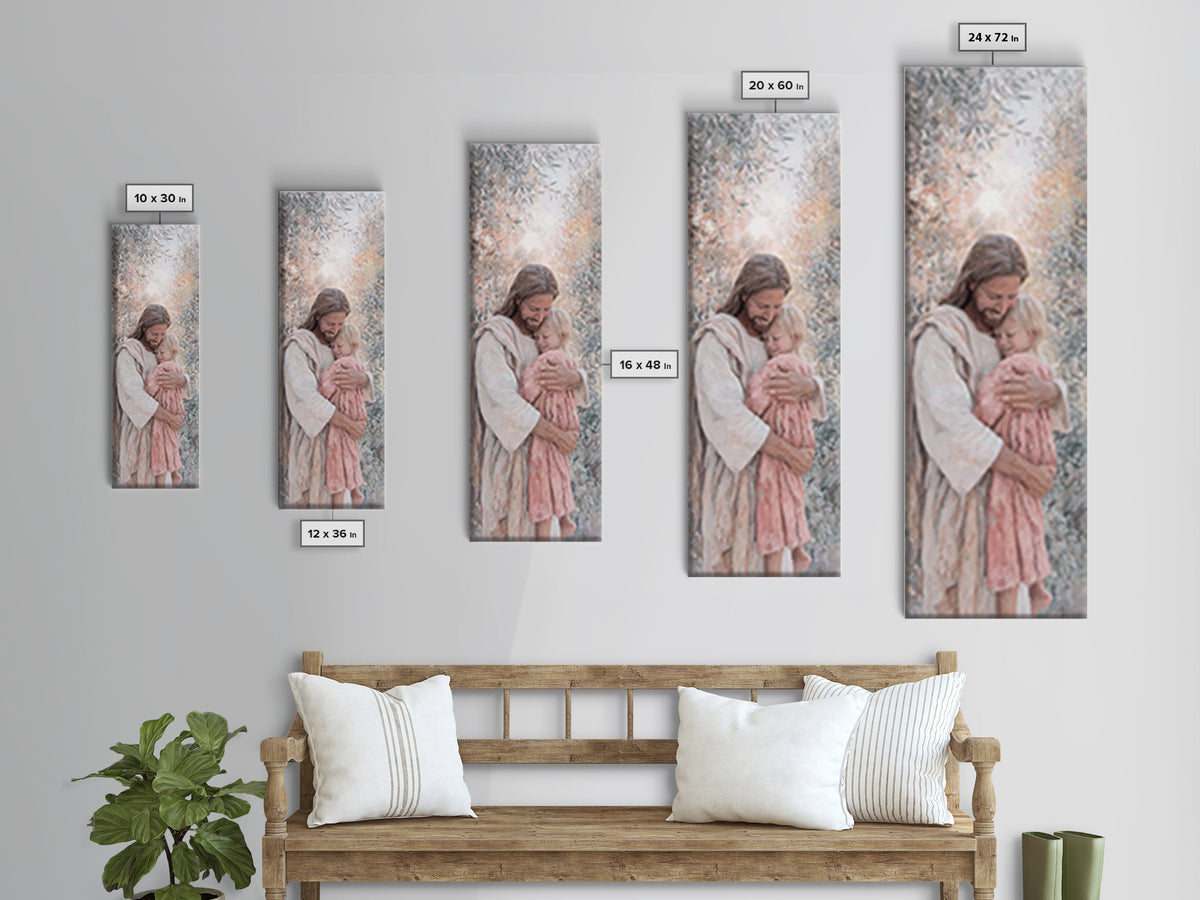Garden Of Mercy | Framed Canvas Print | Christian Wall Art | Jesus Painting | Christian Art Canvas | Tall Narrow Wall Art | Christian Chris
