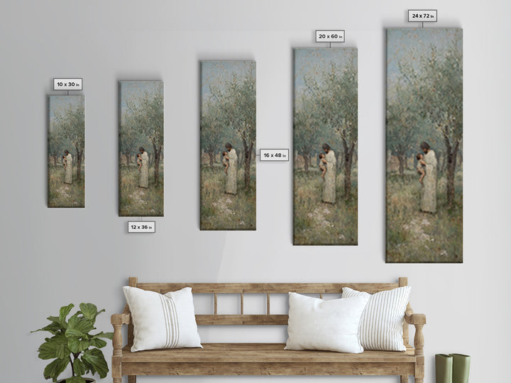 Pathway Of Peace | Framed Canvas Print | Christian Art Canvas | Christian Wall Art | Jesus Painting | Narrow Art | Christian Gift Ideas | C