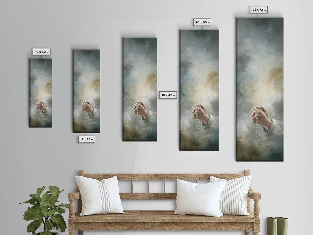 Faithful Reverence – Framed Canvas Print – Christian Wall Art – Christian Art Canvas – Narrow Art – Christian Art – Christian Gift – Christ
