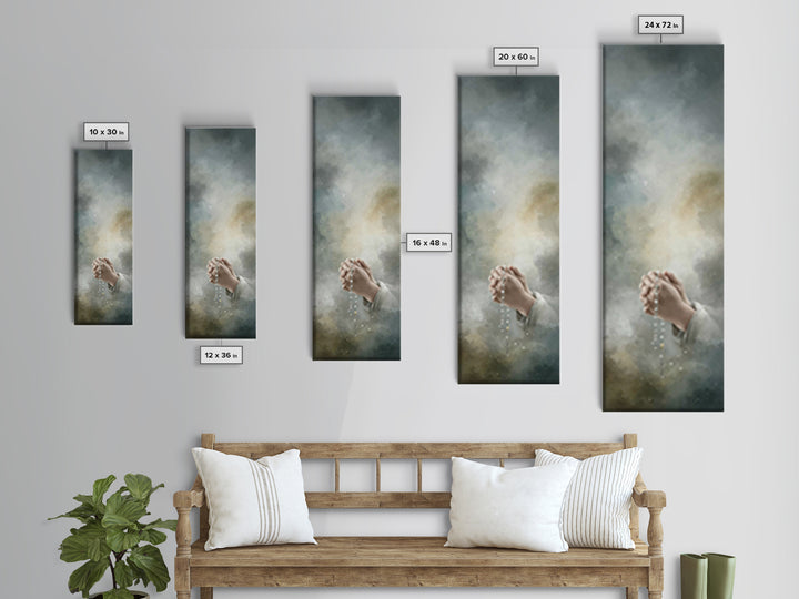Faithful Reverence – Framed Canvas Print – Christian Wall Art – Christian Art Canvas – Narrow Art – Christian Art – Christian Gift – Christ