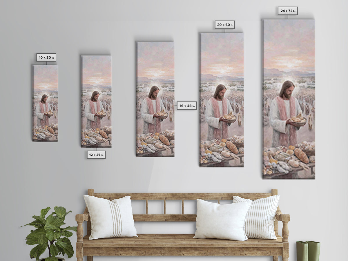 Bread Of Mercy – Framed Canvas Print – Christian Wall Art – Jesus Painting – Christian Art Canvas – Large Christian Painting – Christian De