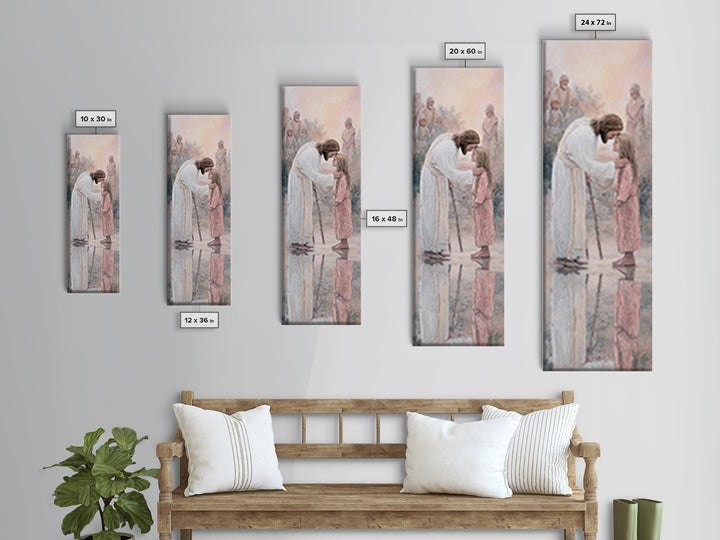 Tender Healing Light – Framed Canvas Print – Christian Art Canvas – Jesus Painting – Christian Wall Art – Subtle Christian Art – Christian