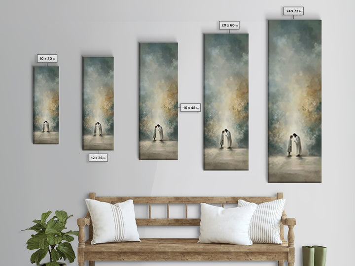 Sacred Morning Peace – Framed Canvas Print – Christian Art Canvas – Jesus Painting – Christian Wall Art – Minimalist Christian Art – Christ