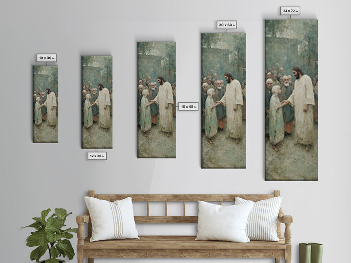 Crowd Of Faith – Framed Canvas Print – Christian Art Canvas – Christian Wall Art – Jesus Painting – Modern Christian Painting – Christian D