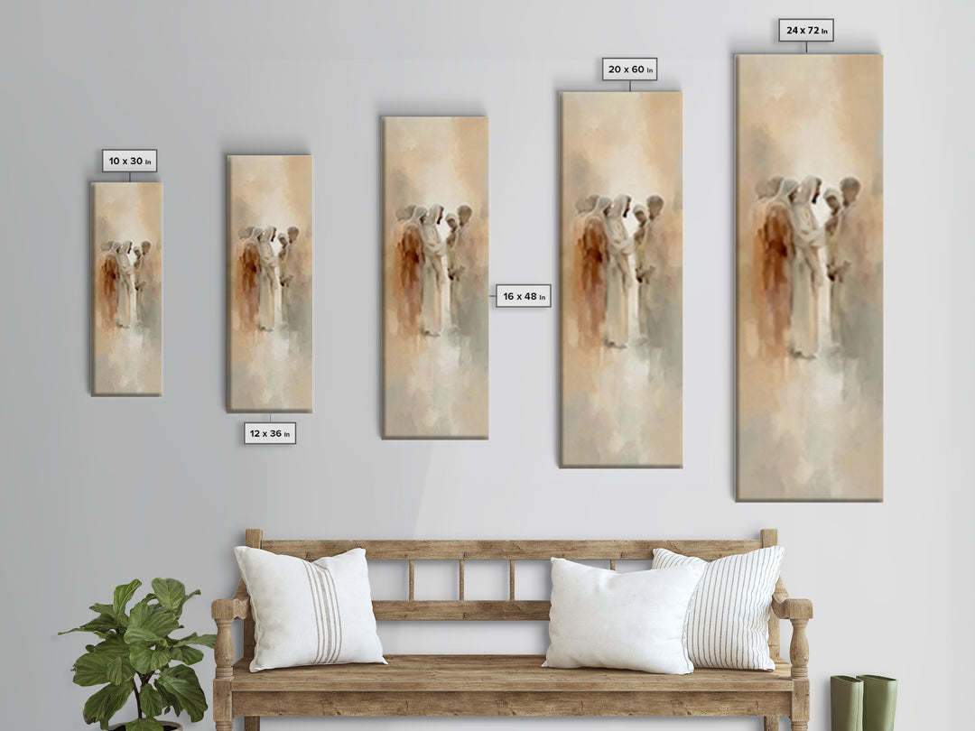 Desert Grace Gathering – Framed Canvas Print – Christian Wall Art – Jesus Painting – Christian Art Canvas – Unique Christian Art – Christia
