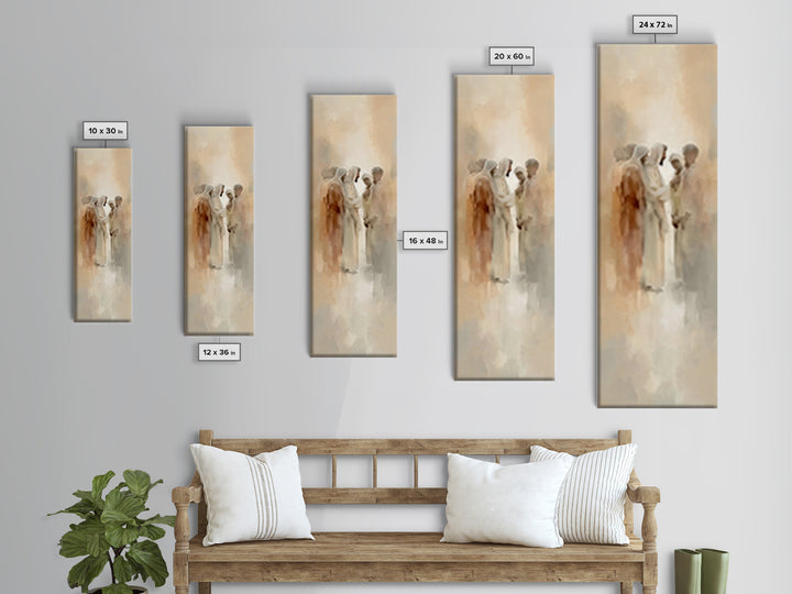 Desert Grace Gathering – Framed Canvas Print – Christian Wall Art – Jesus Painting – Christian Art Canvas – Unique Christian Art – Christia