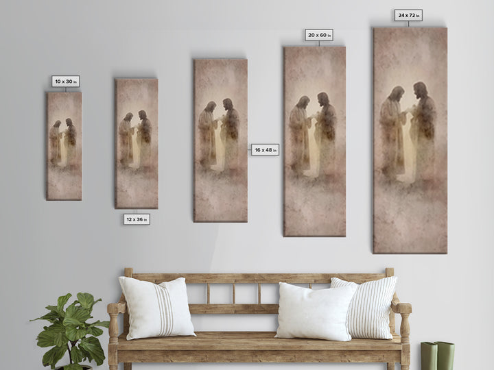 Circle Of Disciples – Framed Canvas Print – Christian Art Canvas – Christian Wall Art – Jesus Painting – Large Christian Painting – Christi