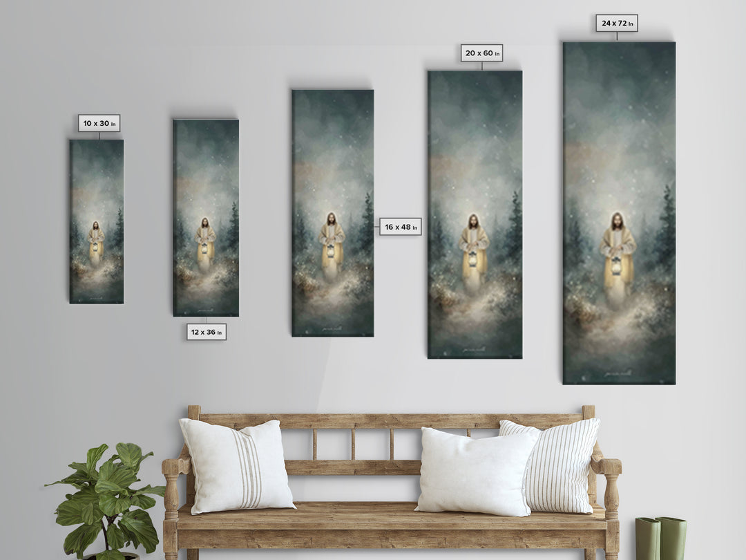Light Of Mercy – Framed Canvas Print – Christian Art Canvas – Jesus Painting – Christian Wall Art – Skinny Art – Christian Christmas Art