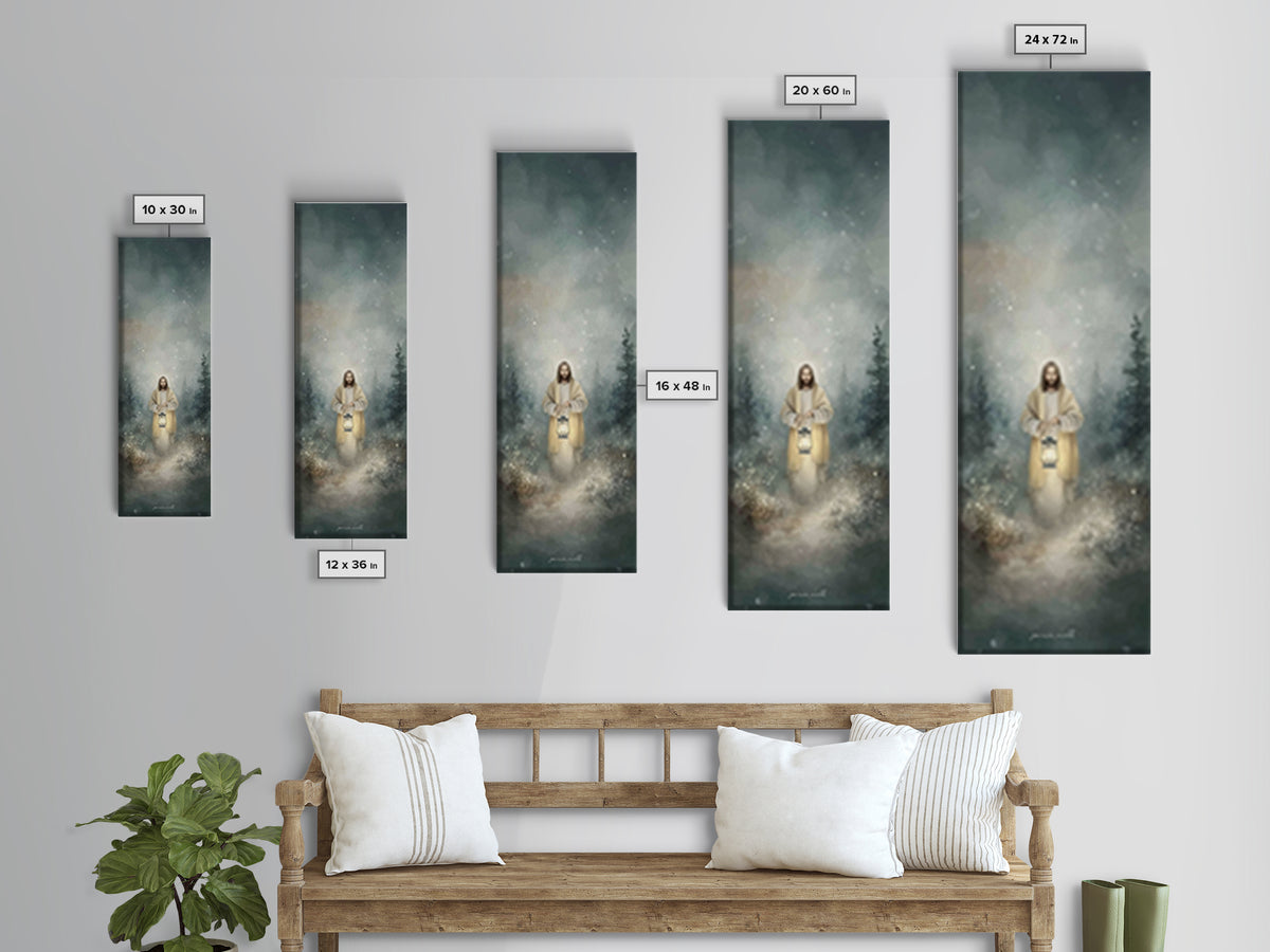 Light Of Mercy – Framed Canvas Print – Christian Art Canvas – Jesus Painting – Christian Wall Art – Skinny Art – Christian Christmas Art