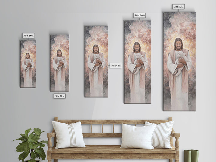 Everlasting Comfort – Framed Canvas Print – Jesus Painting – Christian Wall Art – Christian Art Print – Skinny Art – Christmas Art