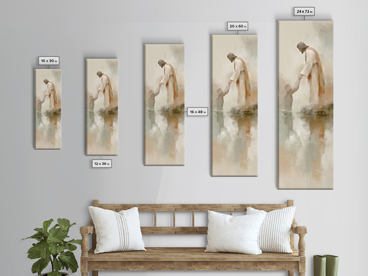 River Of Hope – Framed Canvas Print – Christian Wall Art – Christian Art Canvas – Tall Skinny Art Print – Jesus Painting