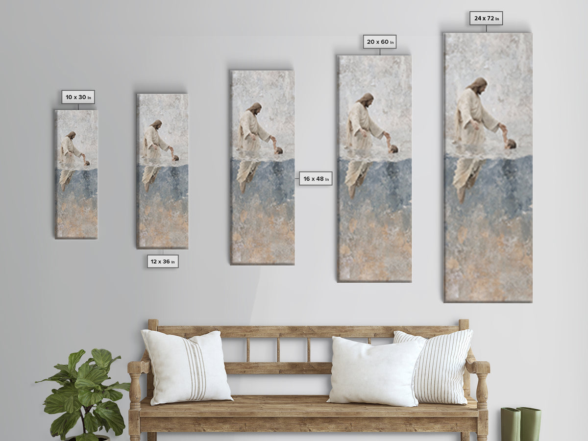 Stillness Of Faith – Framed Canvas Print – Christian Art Canvas – Christian Wall Art – Skinny Art – Jesus Painting