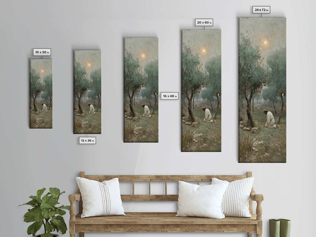 Dawn Of Salvation – Framed Canvas Print – Jesus Painting – Christian Wall Art – Tall Narrow Wall Art – Christian Art Canvas