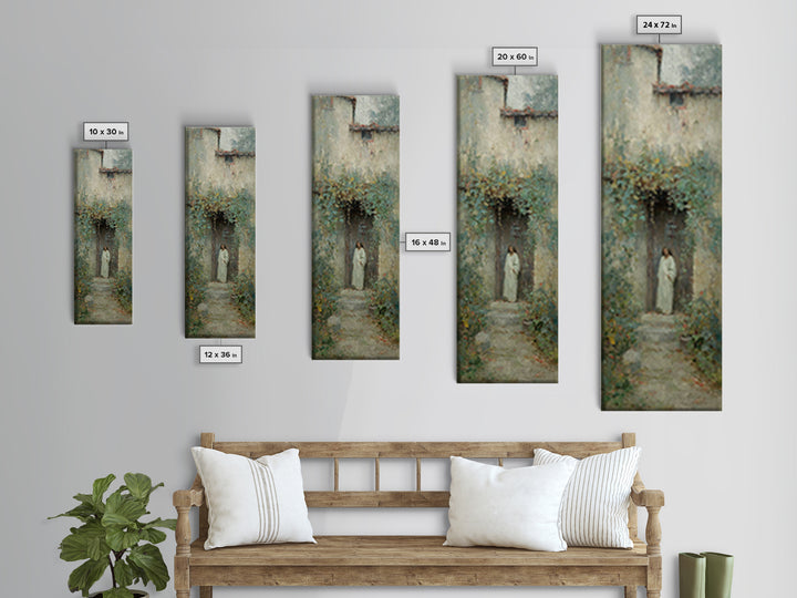 Doorway Of Grace – Framed Canvas Print – Tall Narrow Wall Art – Christian Wall Art – Jesus Painting – Christmas Art