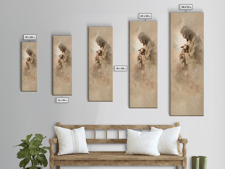 Holy Garden Prayer – Framed Canvas Print – Christian Painting – Christian Art – Skinny Art – Christian Wall Art – Christian Christmas Art