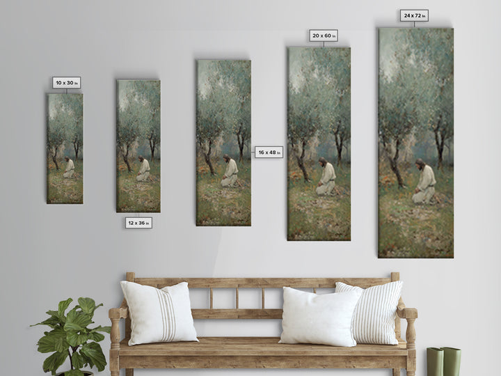 Garden Of Hope – Framed Canvas Print – Christian Art Canvas – Christian Painting – Tall Narrow Wall Art – Jesus Painting – Christian Christ