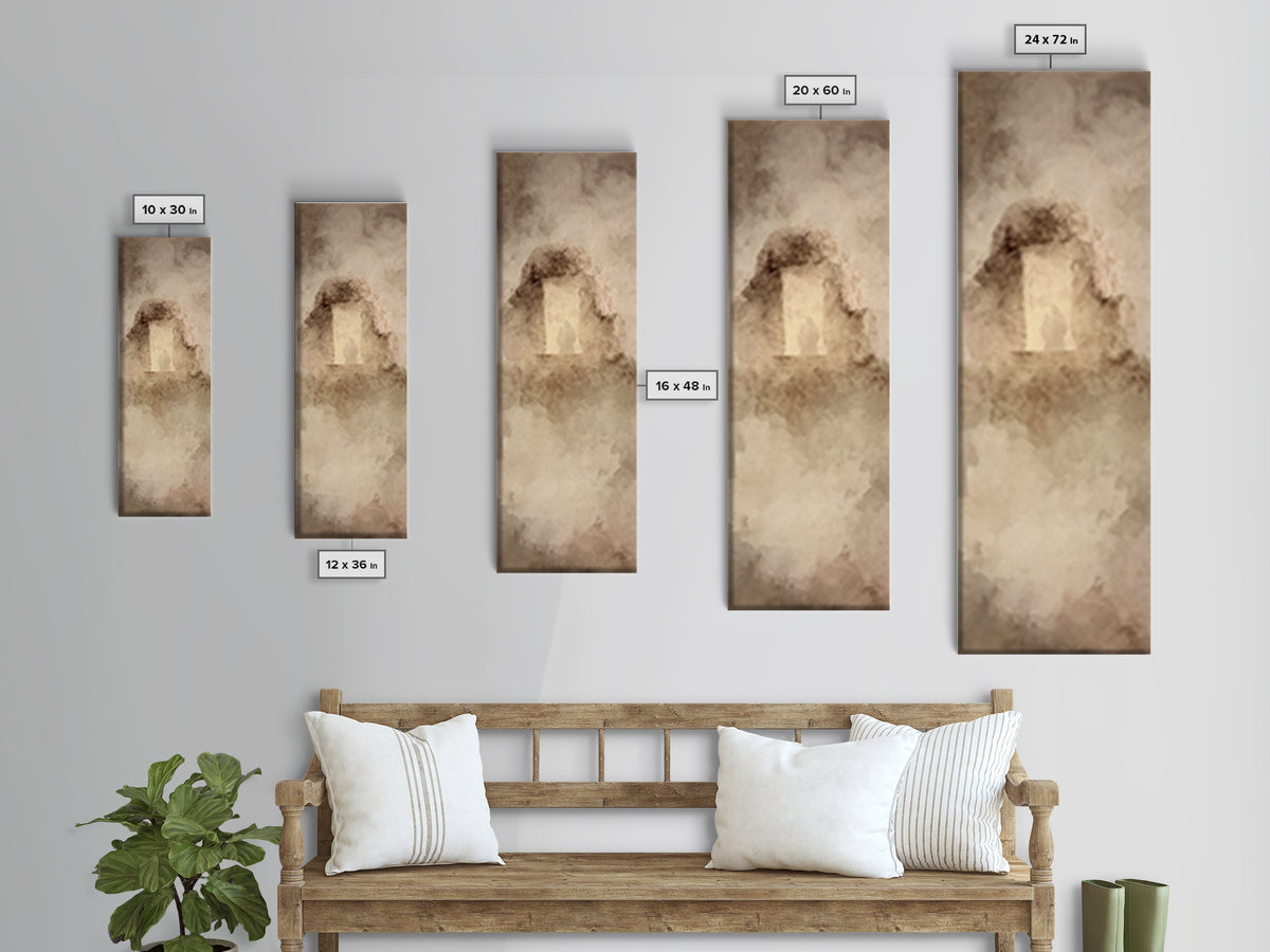 Eternal Rising – Framed Canvas Print – Christian Wall Art – Christian Art Canvas – Skinny Art – Jesus Painting – Modern Christian Painting