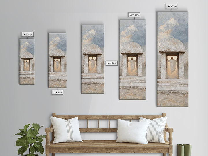 Glory At The Gate – Framed Canvas Print – Christian Art – Jesus Painting – Tall Narrow Wall Art – Christian Wall Art – Christian Art Canvas