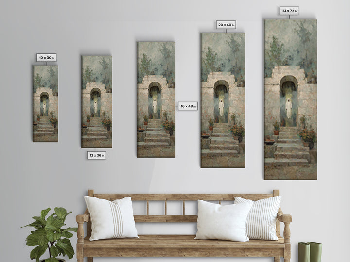 Risen Dawn Glory - Framed Canvas Print - Tall Narrow Wall Art - Christian Wall Art - Jesus Painting - Christian Art Canvas - Christian Deco