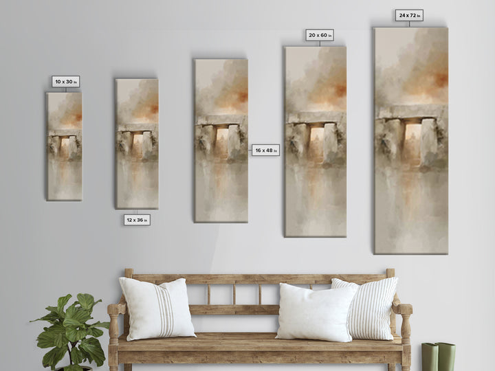 Stone Gate Light - Framed Canvas Print - Skinny Art - Christian Art Canvas - Christian Painting - Christian Wall Art - Christmas Art