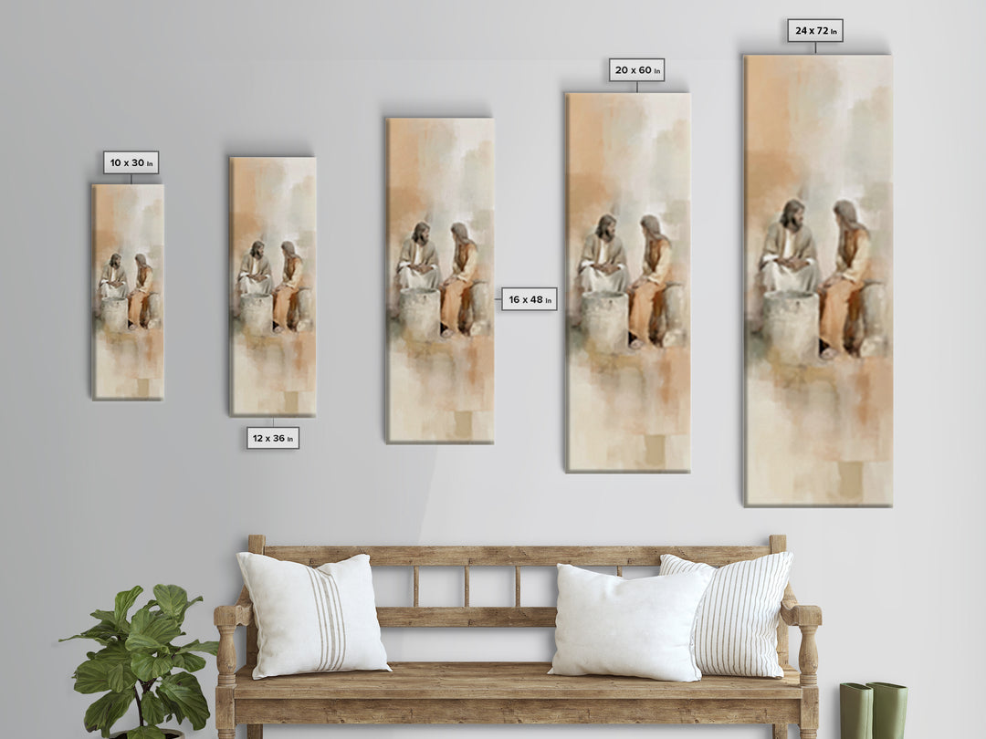 City Well Blessing – Framed Canvas Print – Narrow Art – Christian Wall Art – Christian Art Canvas – Jesus Painting – Christian Art