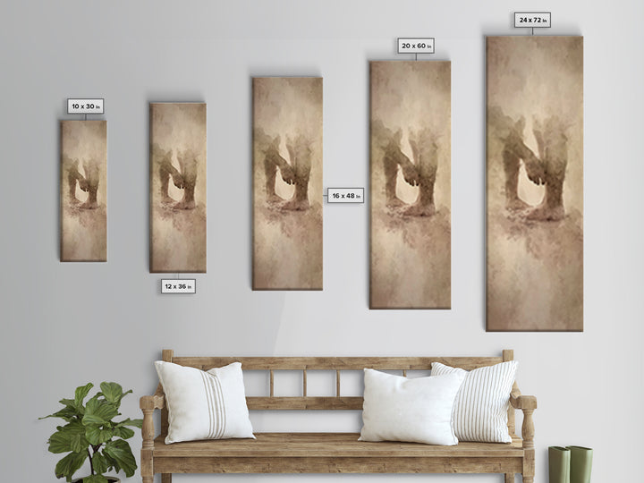 Footsteps Of Kindness - Framed Canvas Print - Christian Gift - Christian Wall Art - Christian Art Canvas - Minimalist Christian Art - Skinn