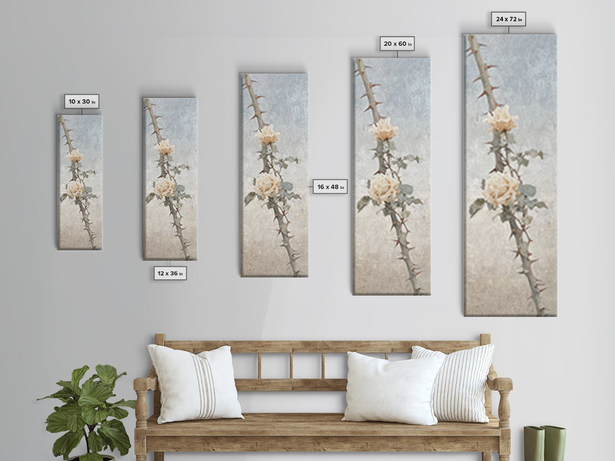 Thorns And Mercy | Framed Canvas Print | Christian Art Canvas | Christian Wall Art | Christian Gift | Christian Decoration | Narrow Art