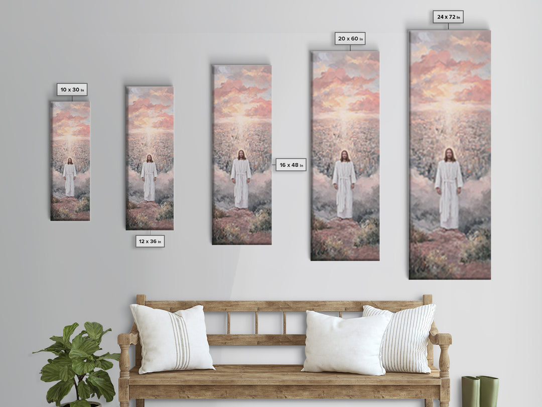 City Of Light – Framed Canvas Print – Tall Narrow Wall Art – Christian Art Canvas – Jesus Painting – Christian Wall Art – Christian Christm