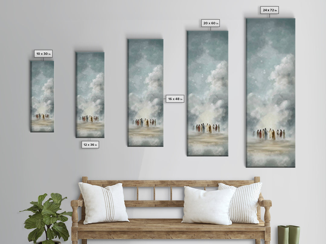 Clouds Of Wonder – Framed Canvas Print – Skinny Art – Christian Art Canvas – Christian Wall Art – Jesus Painting – Christmas Art