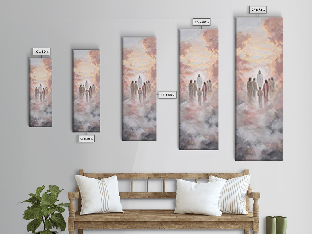 Celestial Disciples – Framed Canvas Print – Skinny Art – Christian Art Canvas – Christian Wall Art – Jesus Painting – Christian Christmas A