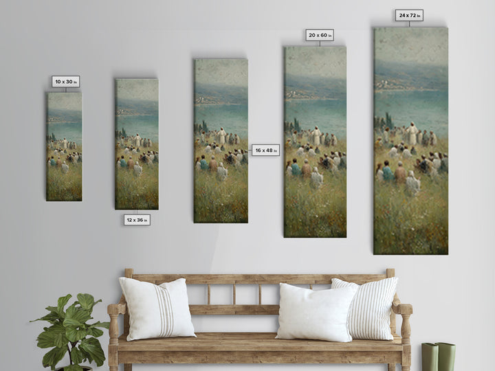 Hillside Of Mercy – Framed Canvas Print – Tall Narrow Wall Art – Christian Wall Art – Christian Art Canvas – Jesus Painting – Christmas Art