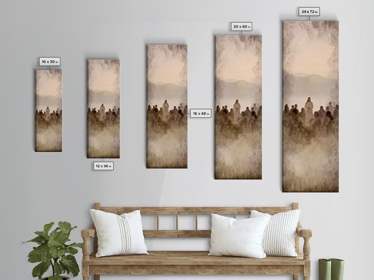 Shoreland Blessing | Framed Canvas Print | Skinny Art | Jesus Painting | Christian Wall Art | Christian Art Print | Christmas Art