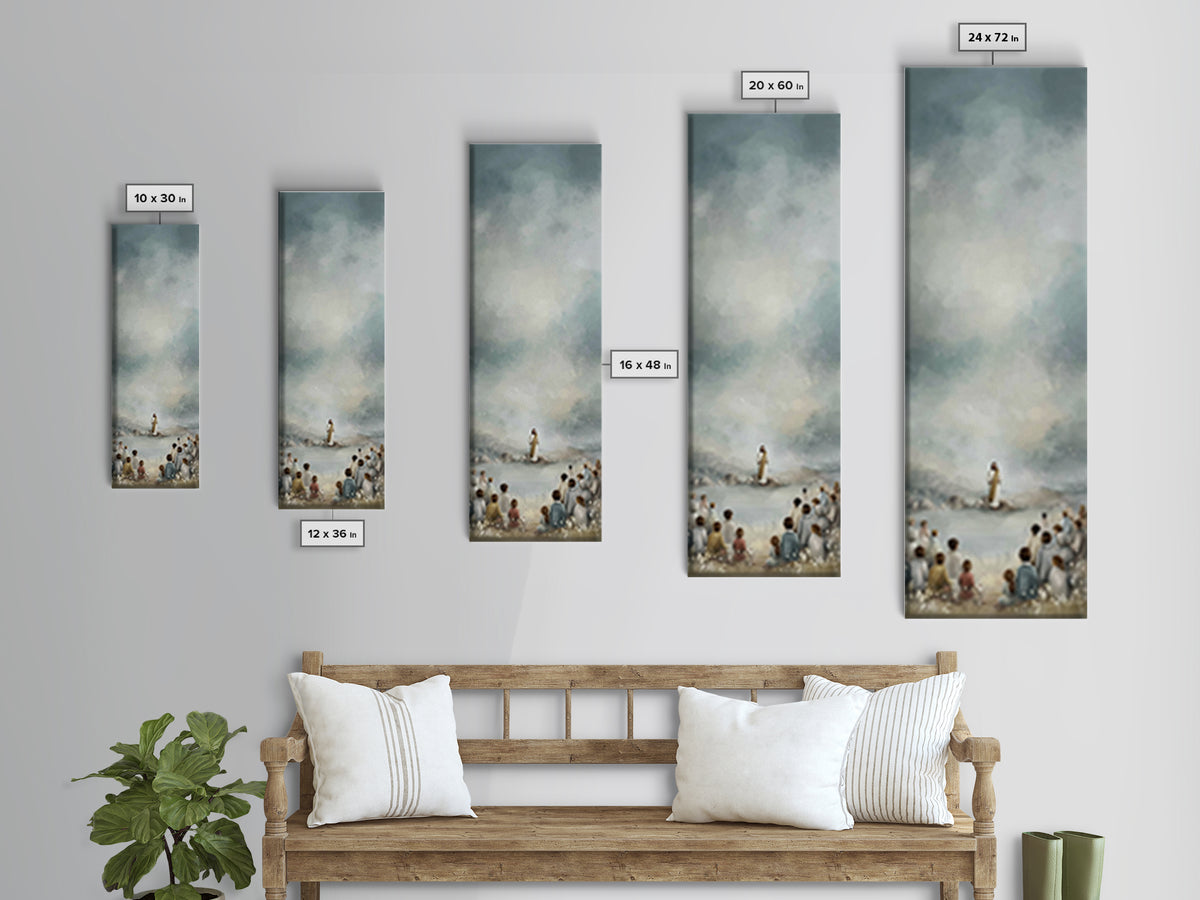 Twilight Of Grace – Framed Canvas Print – Tall Skinny Art Print – Christian Painting – Christian Wall Art – Christian Art Canvas – Christma