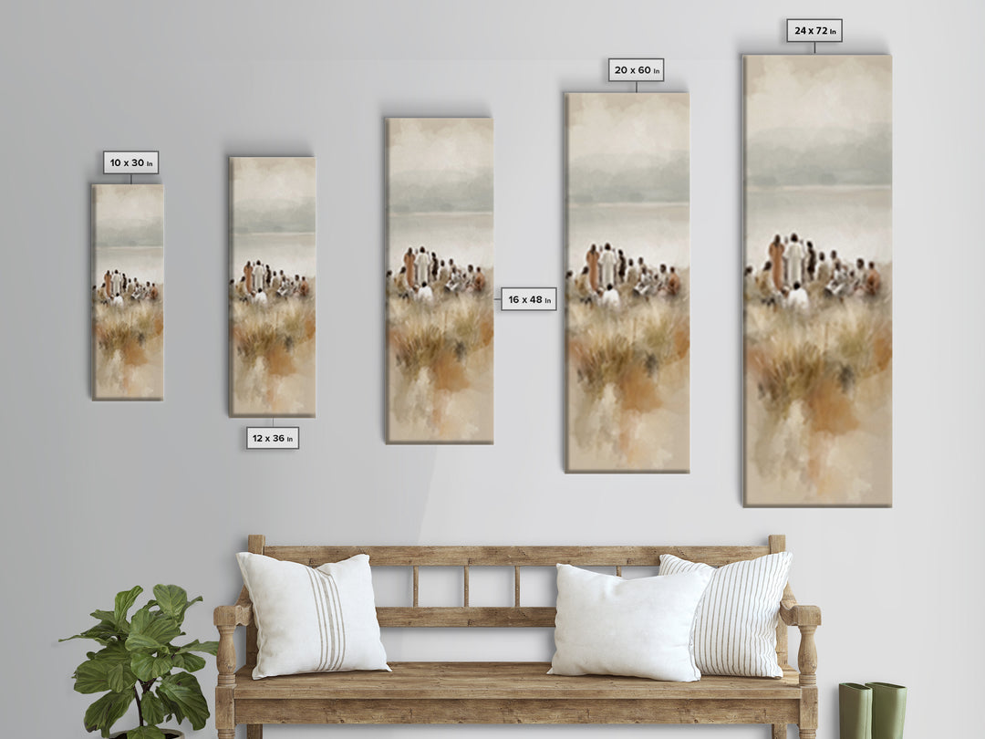 Morning Hope | Framed Canvas Print | Narrow Art | Christian Art Print | Jesus Painting | Christmas Art | Christian Wall Art