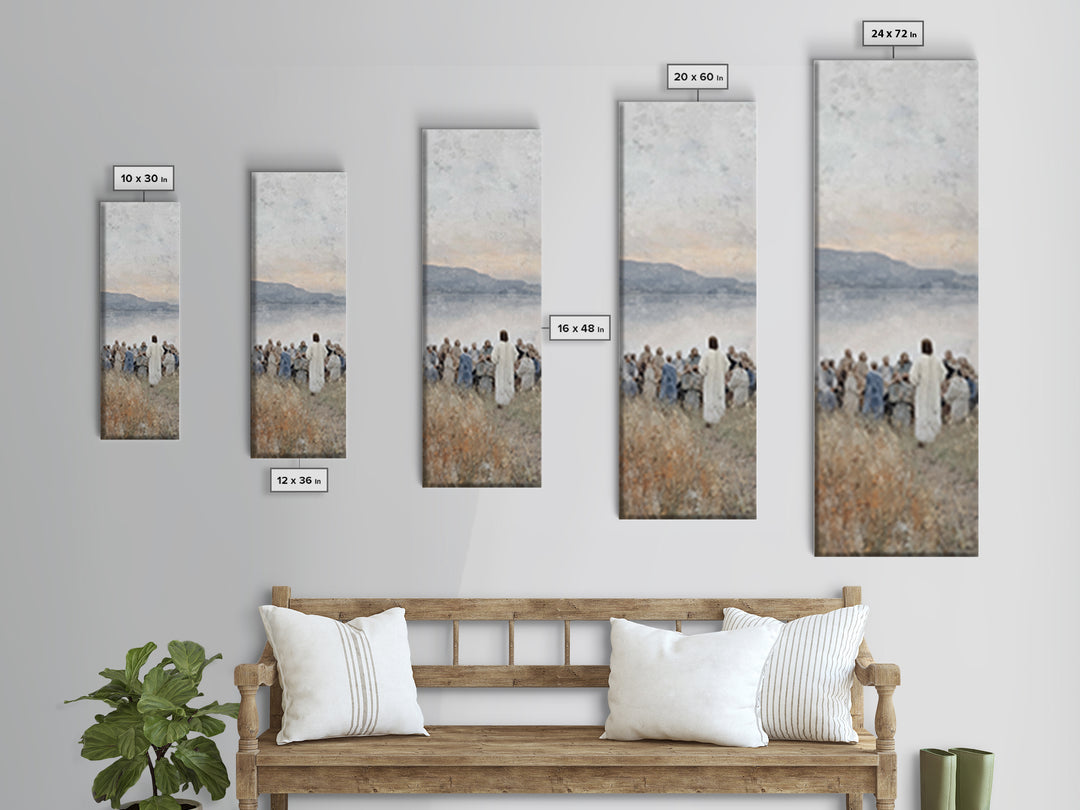 Mountain Calm – Framed Canvas Print – Skinny Art – Christian Wall Art – Christmas Art – Jesus Painting – Christian Art Print