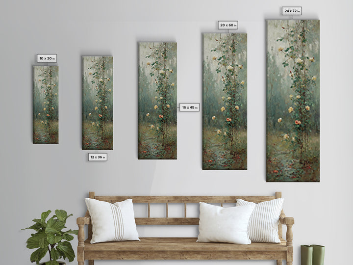 Blossoms Of Grace – Framed Canvas Print – Tall Narrow Wall Art – Christian Wall Art – Christian Art Canvas – Vintage Christian Art – Christ