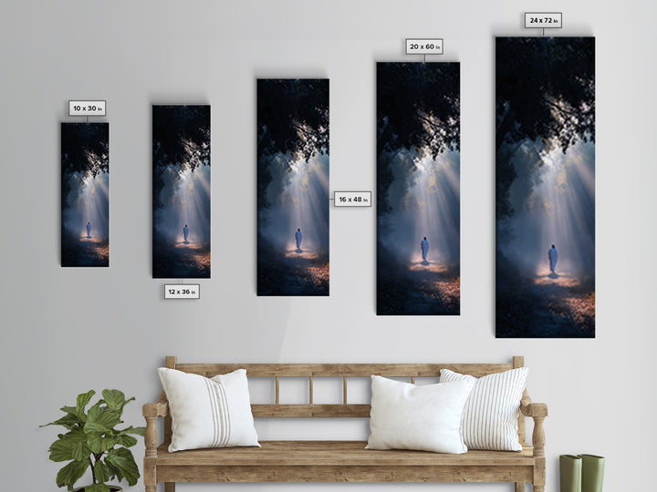 Radiant Tree Promise - Framed Canvas Print - Christian Art Canvas - Jesus Painting - Tall Narrow Wall Art - Christian Wall Art