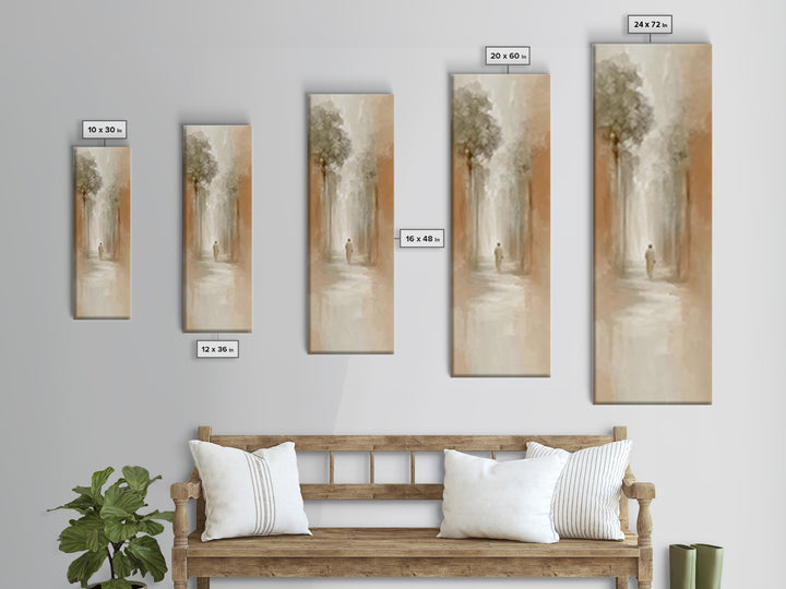 Desert Haze Journey - Framed Canvas Print - Christian Art Canvas - Jesus Painting - Tall Narrow Wall Art - Christian Wall Art