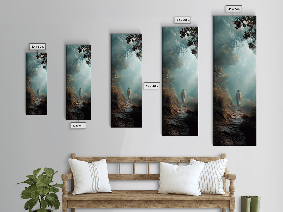 Pathway Of Mercy | Framed Canvas Print | Christian Art Canvas | Jesus Painting | Skinny Art | Christian Wall Art