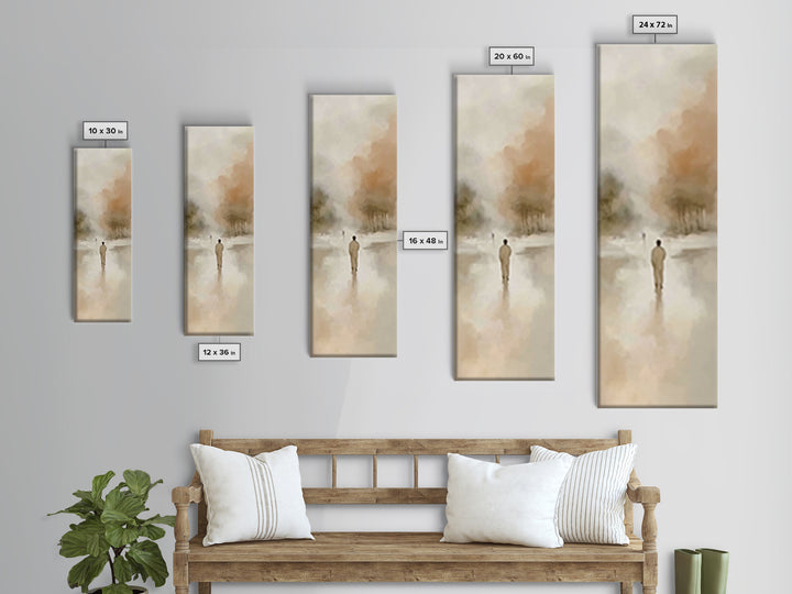 Distant Hope Trail, Framed Canvas Print, Christian Art Canvas, Jesus Painting, Skinny Art, Christian Wall Art