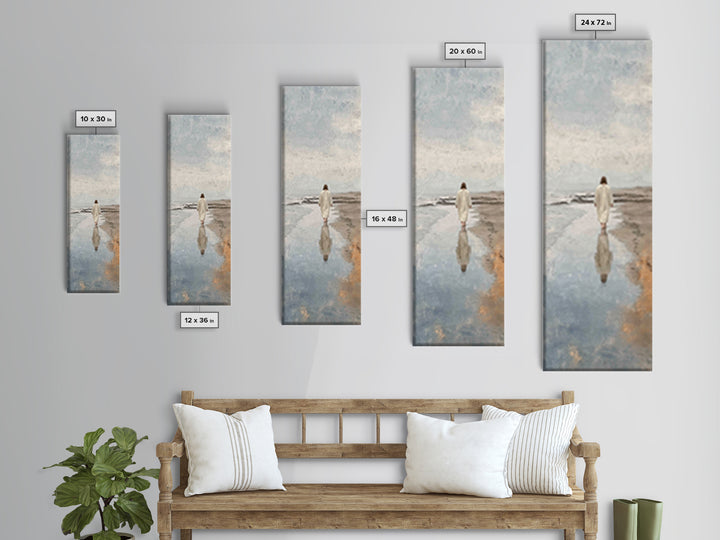 River Of Grace – Framed Canvas Print – Christian Art Canvas – Jesus Painting – Tall Skinny Art Print – Christmas Art – Christian Wall Art