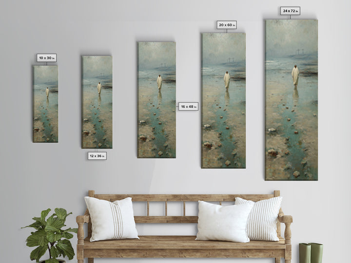 Light Of Hope – Framed Canvas Print – Jesus Painting – Christian Wall Art – Christmas Art – Tall Skinny Art Print – Christian Art Canvas