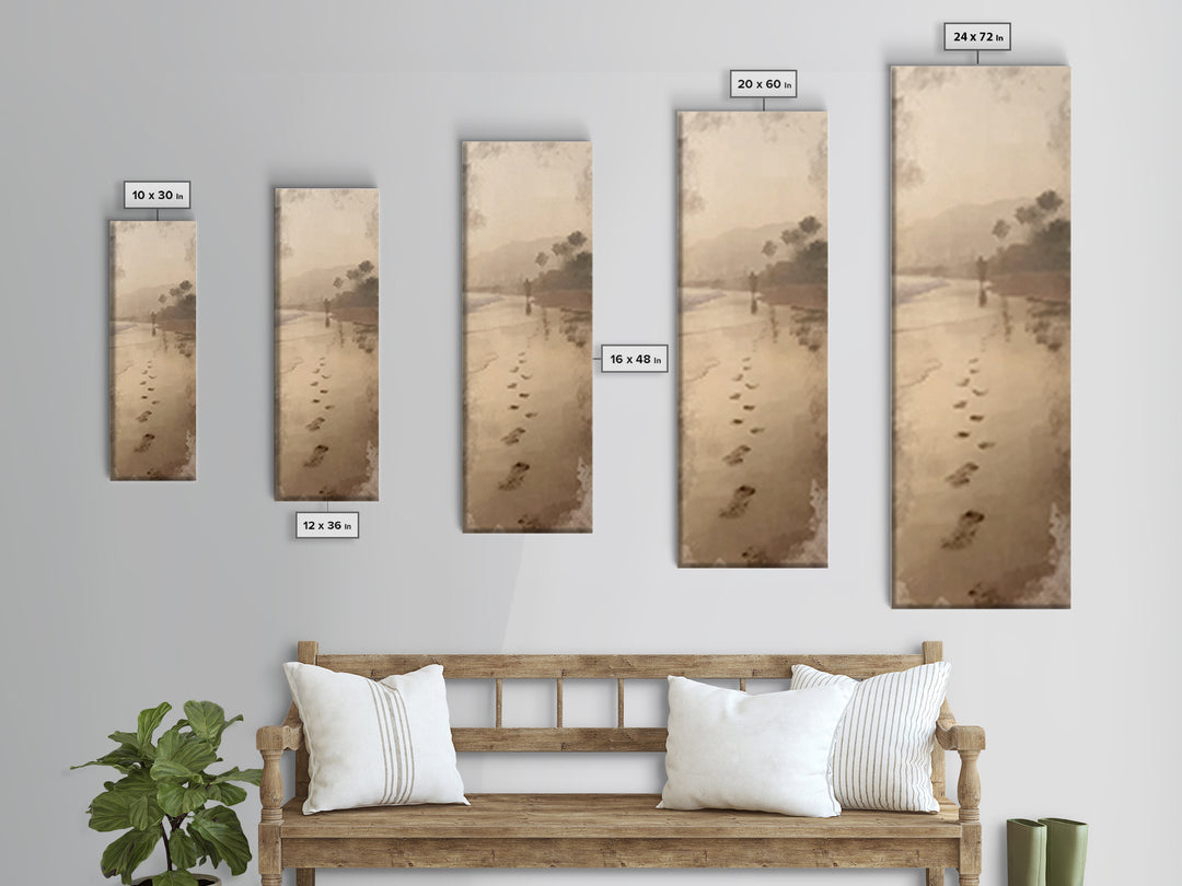 Horizon Of Mercy – Framed Canvas Print – Tall Skinny Art Print – Christian Art Canvas – Christmas Art – Christian Wall Art – Jesus Painting