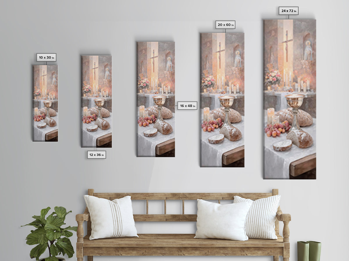 Bread Of Life | Framed Canvas Print | Tall Narrow Wall Art | Christian Wall Art | Christian Christmas Art | Christian Art Canvas | Christia